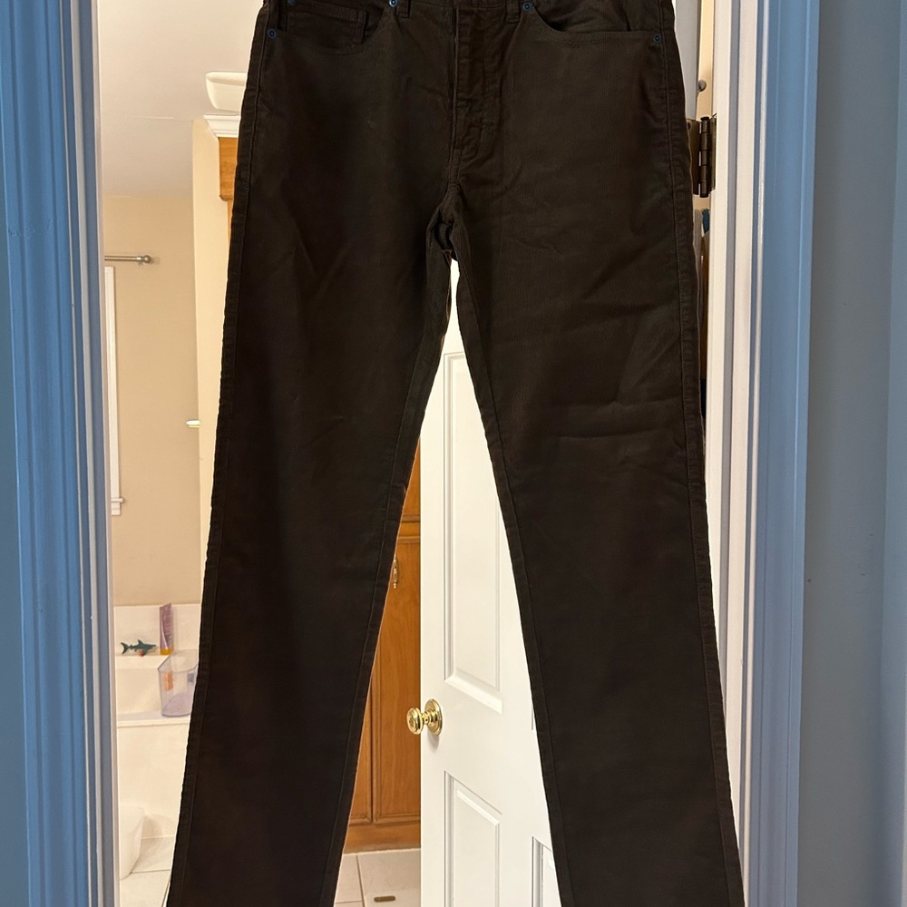 Peter Millar brown corduroy, slacks